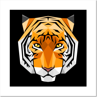 Tiger crystal polygons Posters and Art